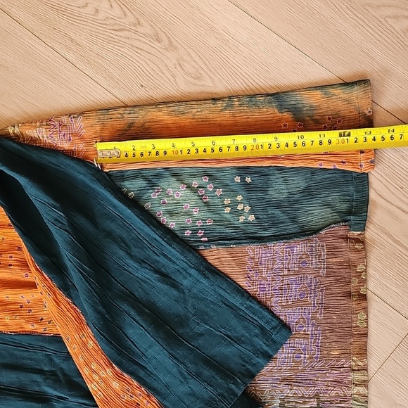 Aysha Bali Linen Rayon Blend Boho Maxi Skirt, Small - Picture 8 of 14